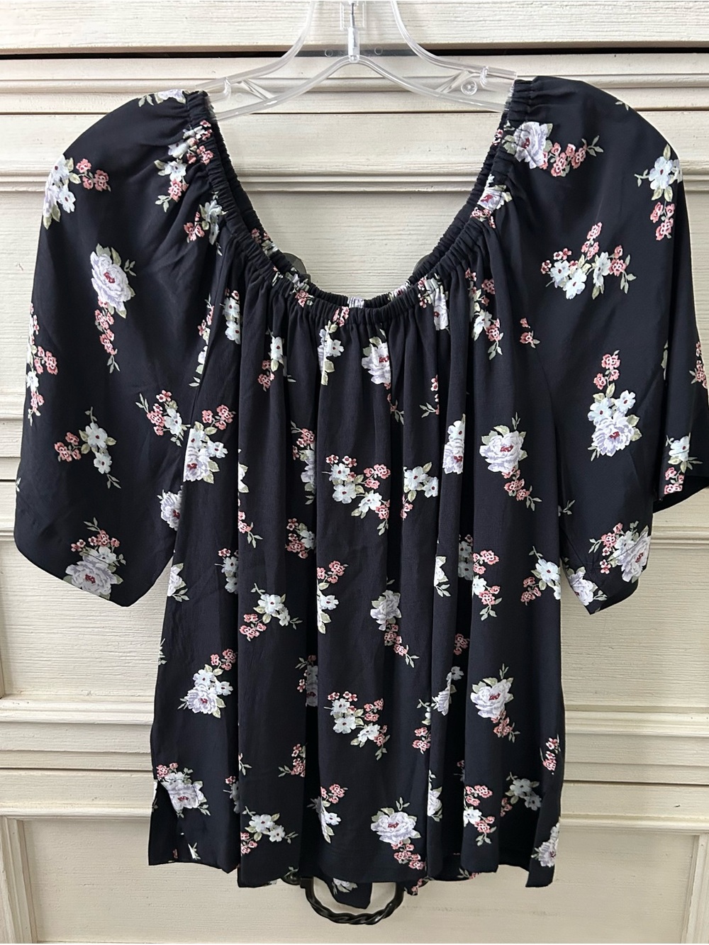 Black Floral Top